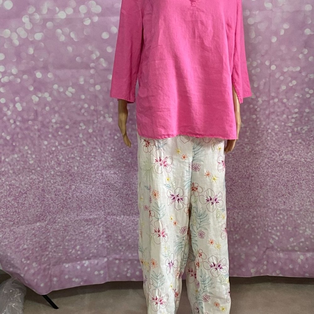 100% Linen 2 piece pants outfit - Picture 4 of 16
